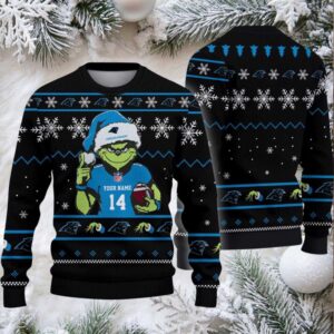 Carolina Panthers Custom Christmas Ugly Sweater
