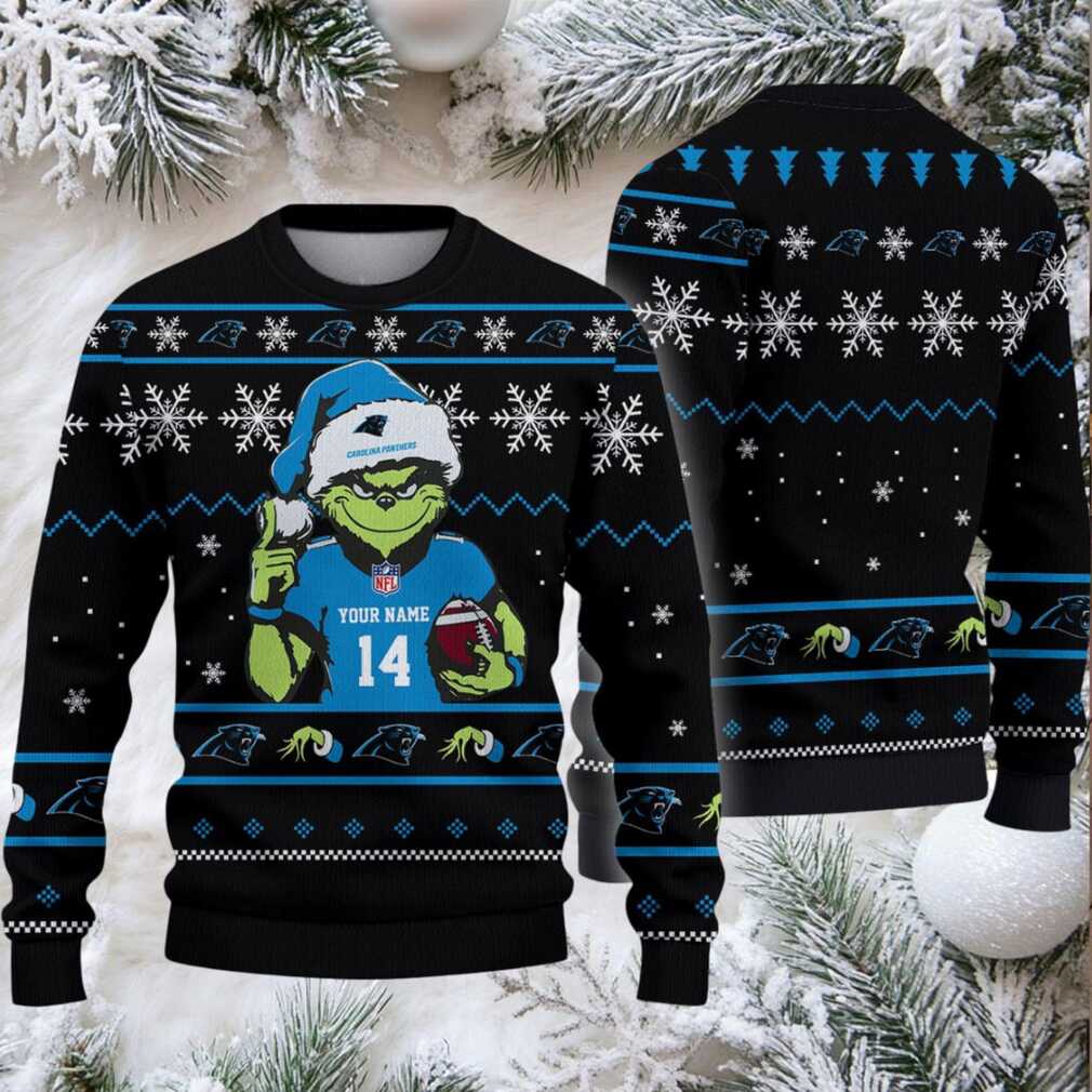 Carolina Panthers Custom Christmas Ugly Sweater Carolina Panthers Custom Christmas Ugly Sweater