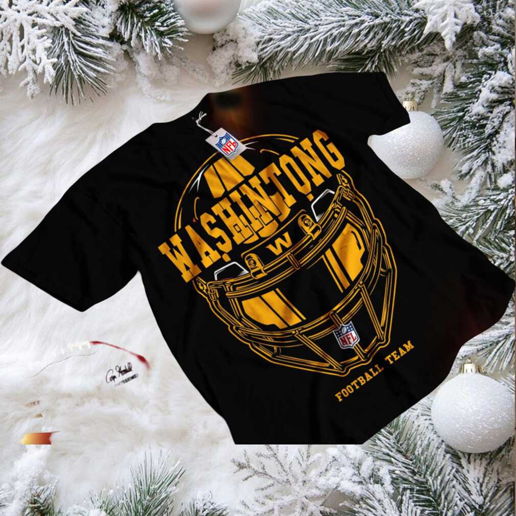 Washington Commanders Men's Black & Gold Football Helmet T Shirt