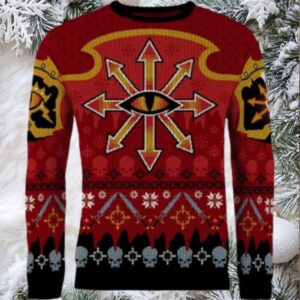Chaos Reigns Khorne Ugly Christmas Sweater
