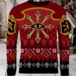 Chaos Reigns Khorne Ugly Christmas Sweater