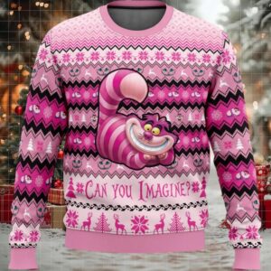 Cheshire Cat Can You Imagine Ugly Christmas Sweater