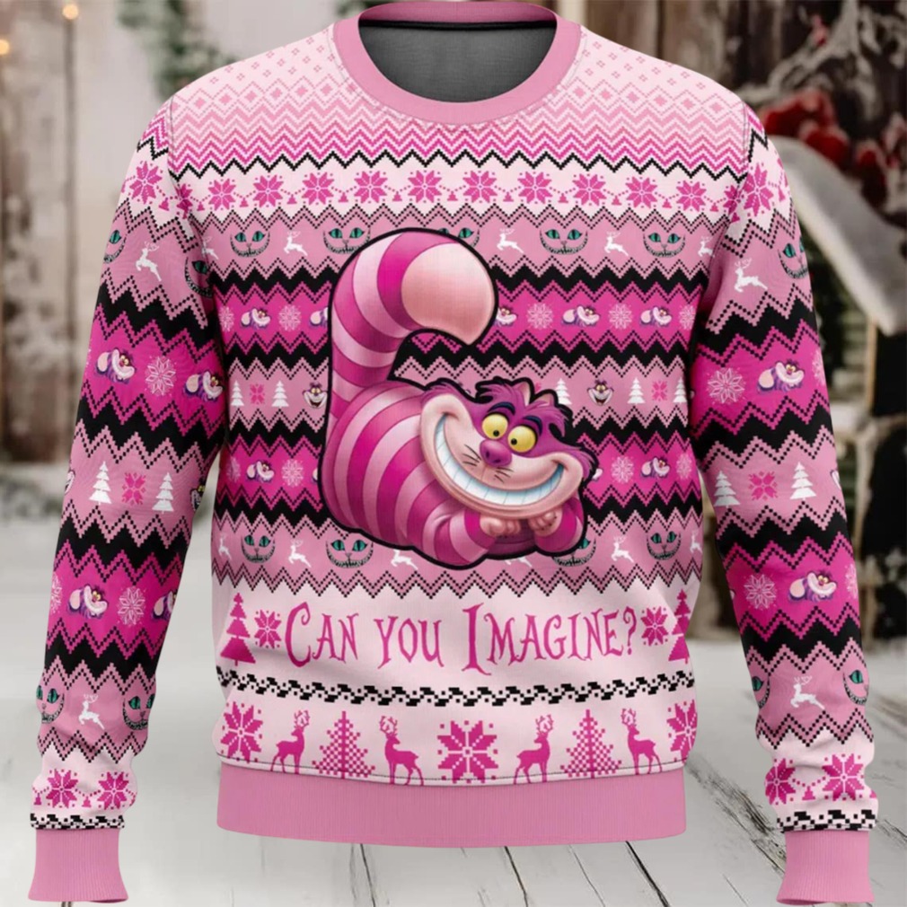 Cheshire Cat Can You Imagine Ugly Christmas Sweater Cheshire Cat Can You Imagine Ugly Christmas Sweater