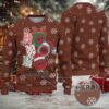 White and Red Snowflake Candy Cane Santa Crown Royal Ugly Christmas Sweater White and Red Snowflake Candy Cane Santa Crown Royal Ugly Christmas Sweater