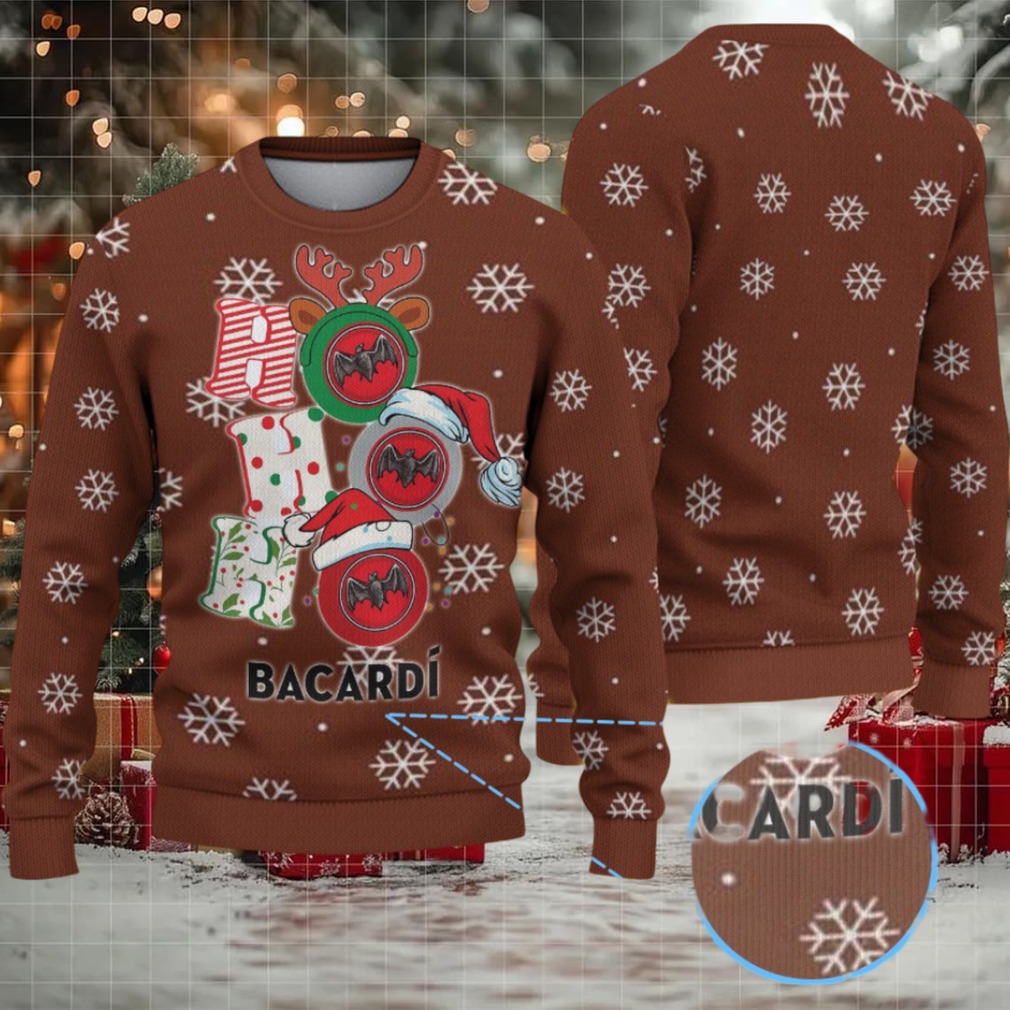 Chestnut Brown All Over Snowflake Bacardi Ugly Christmas Sweater