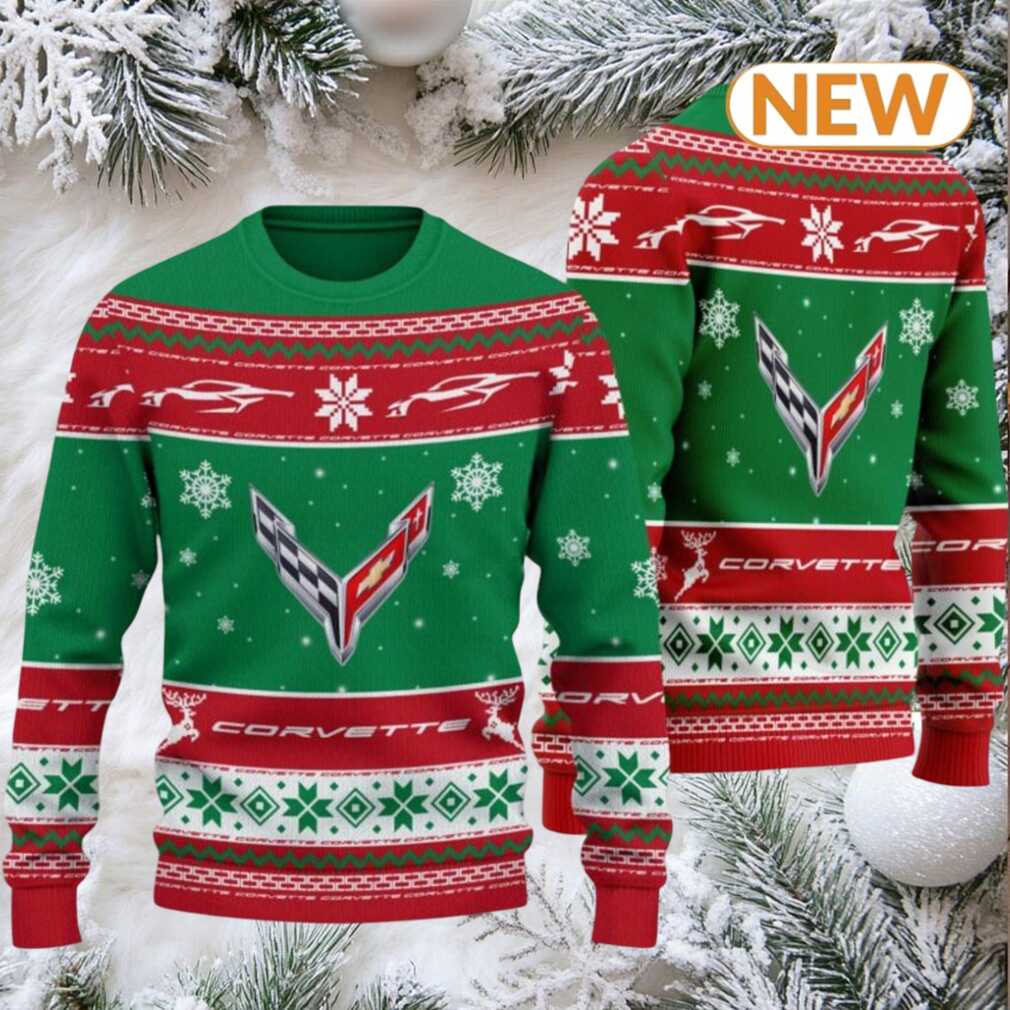 Chevrolet Corvette 2024 Christmas Green Ugly Sweater
