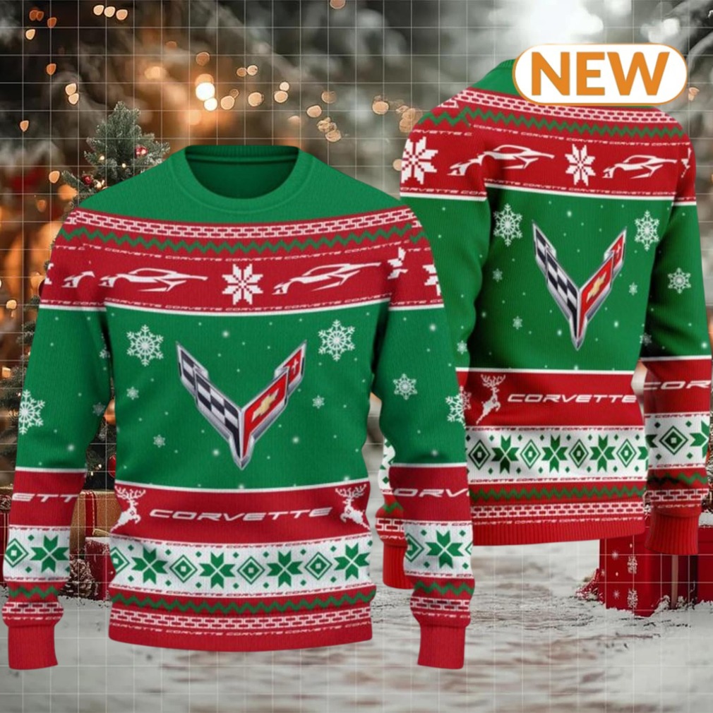 Chevrolet Corvette 2024 Christmas Green Ugly Sweater