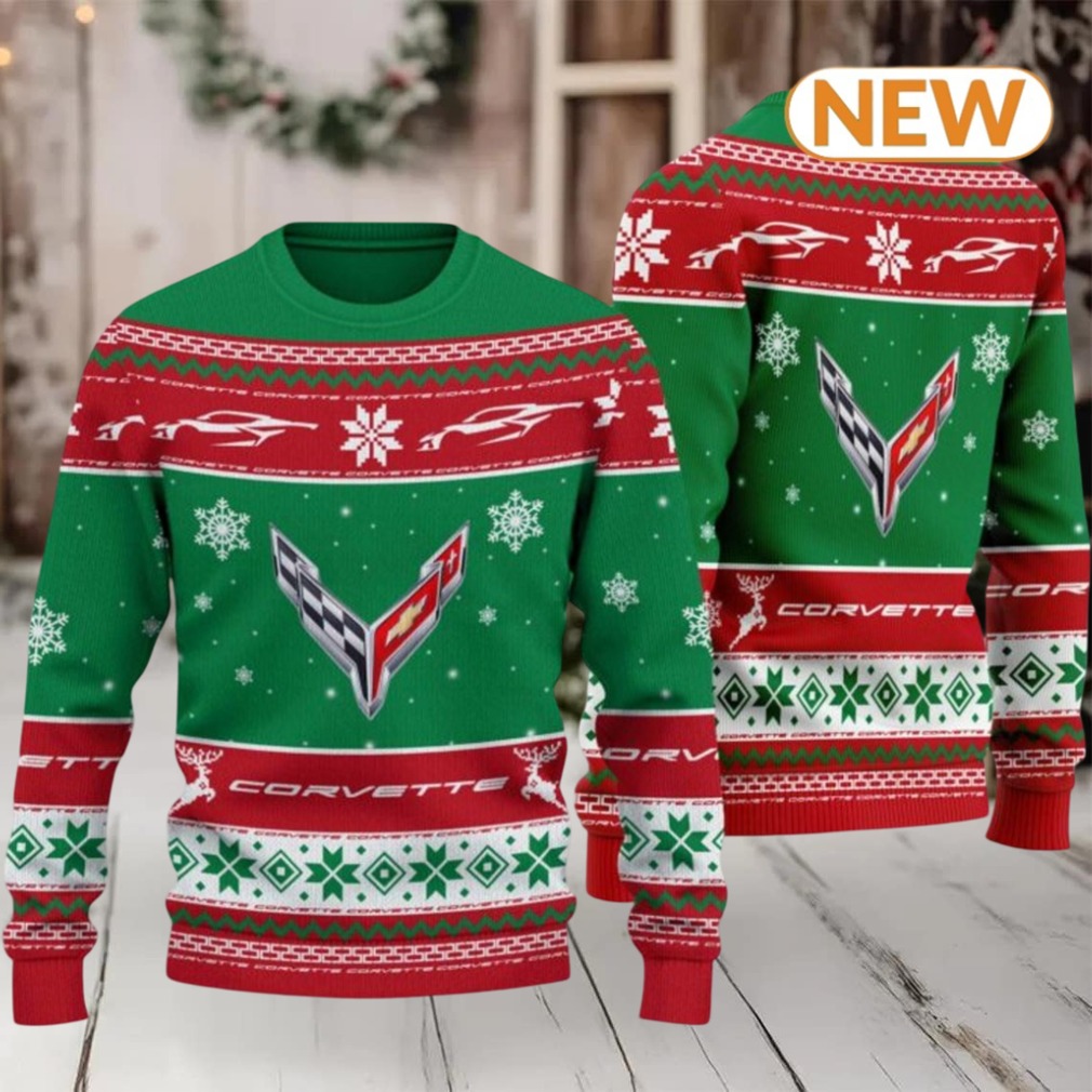 Chevrolet Corvette 2025 Christmas Green Ugly Sweater Chevrolet Corvette 2025 Christmas Green Ugly Sweater