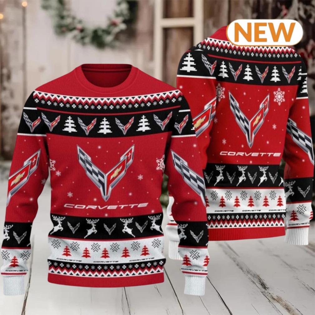 Chevrolet Corvette 2025 Christmas Orange Ugly Sweater Chevrolet Corvette 2025 Christmas Orange Ugly Sweater