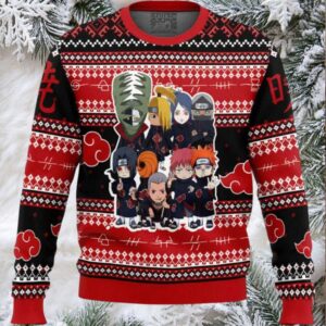 Chibi Akatsuki Shippuden Ugly Christmas Sweater