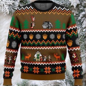 Chip 'n Dale Christmas Rangers Ugly Christmas Sweater