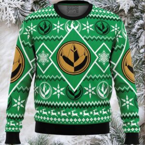 Christmas Green Ranger Power Rangers Ugly Christmas Sweater