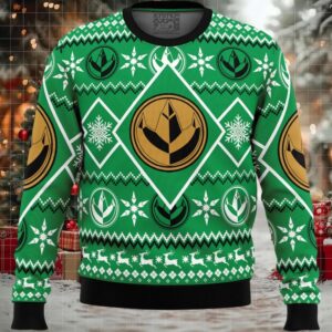 Christmas Green Ranger Power Rangers Ugly Christmas Sweater