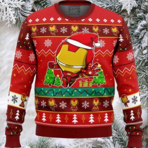 Christmas Iron Man Chibi Marvel Comics Ugly Christmas Sweater