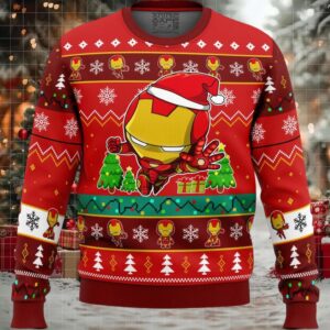 Christmas Iron Man Chibi Marvel Comics Ugly Christmas Sweater