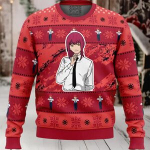 Christmas Makima Chainsaw Man Ugly Christmas Sweater