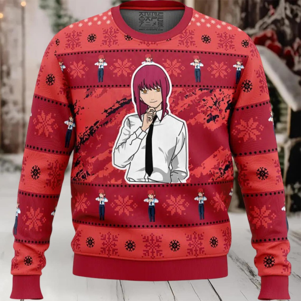Christmas Makima Chainsaw Man Ugly Christmas Sweater