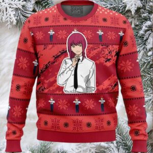 Christmas Makima Chainsaw Man Ugly Christmas Sweater