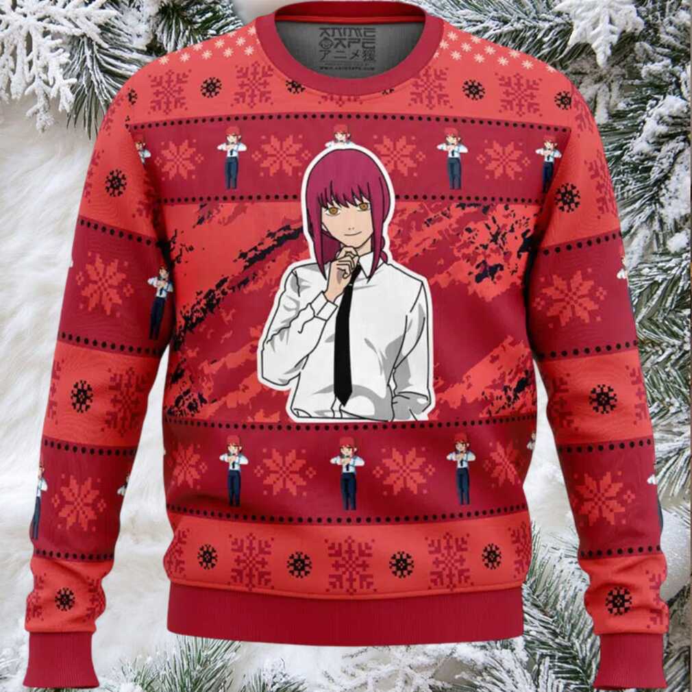 Christmas Makima Chainsaw Man Ugly Christmas Sweater Christmas Makima Chainsaw Man Ugly Christmas Sweater