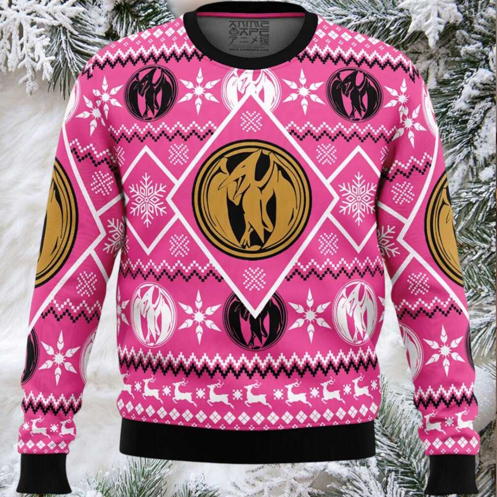 Christmas Pink Ranger Power Rangers Ugly Christmas Sweater