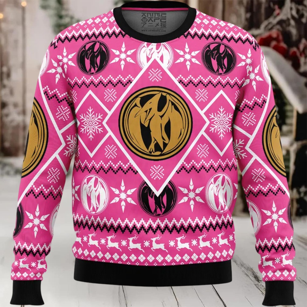 Christmas Pink Ranger Power Rangers Ugly Christmas Sweater