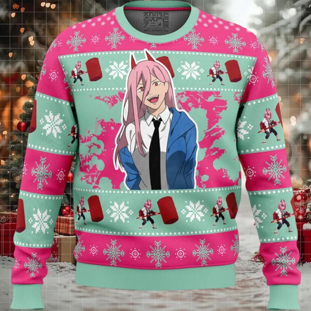 Christmas Power Chainsaw Man Ugly Christmas Sweater