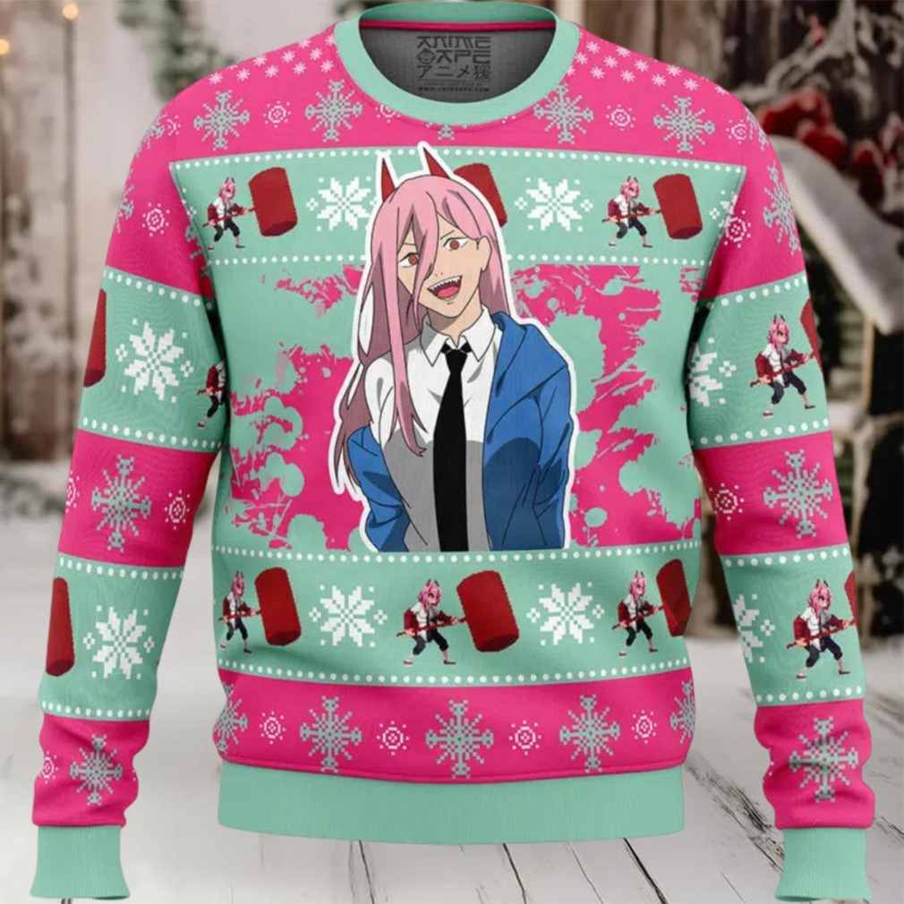 Christmas Power Chainsaw Man Ugly Christmas Sweater