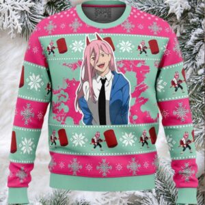 Christmas Power Chainsaw Man Ugly Christmas Sweater