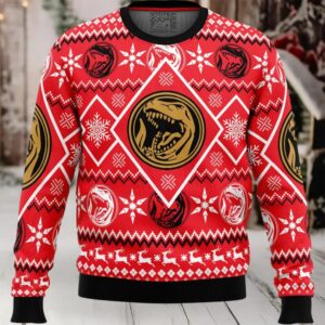 Christmas Red Ranger Power Rangers Ugly Christmas Sweater