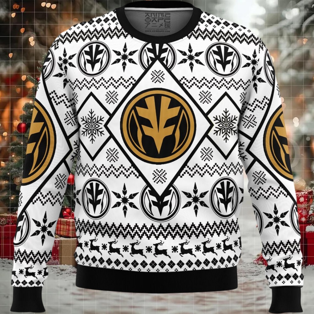 Christmas White Ranger Power Rangers Ugly Christmas Sweater Christmas White Ranger Power Rangers Ugly Christmas Sweater