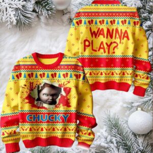 Chucky Wanna Play Christmas Ugly Sweater