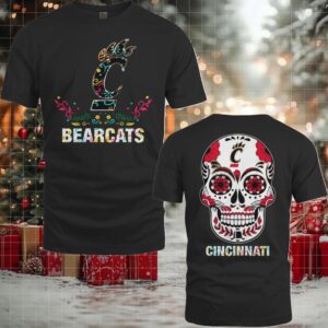 Cincinnati Bearcats Dia De Los Muertos T Shirt College Football Fan Tee