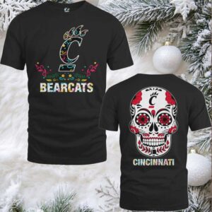 Cincinnati Bearcats Dia De Los Muertos T Shirt College Football Fan Tee
