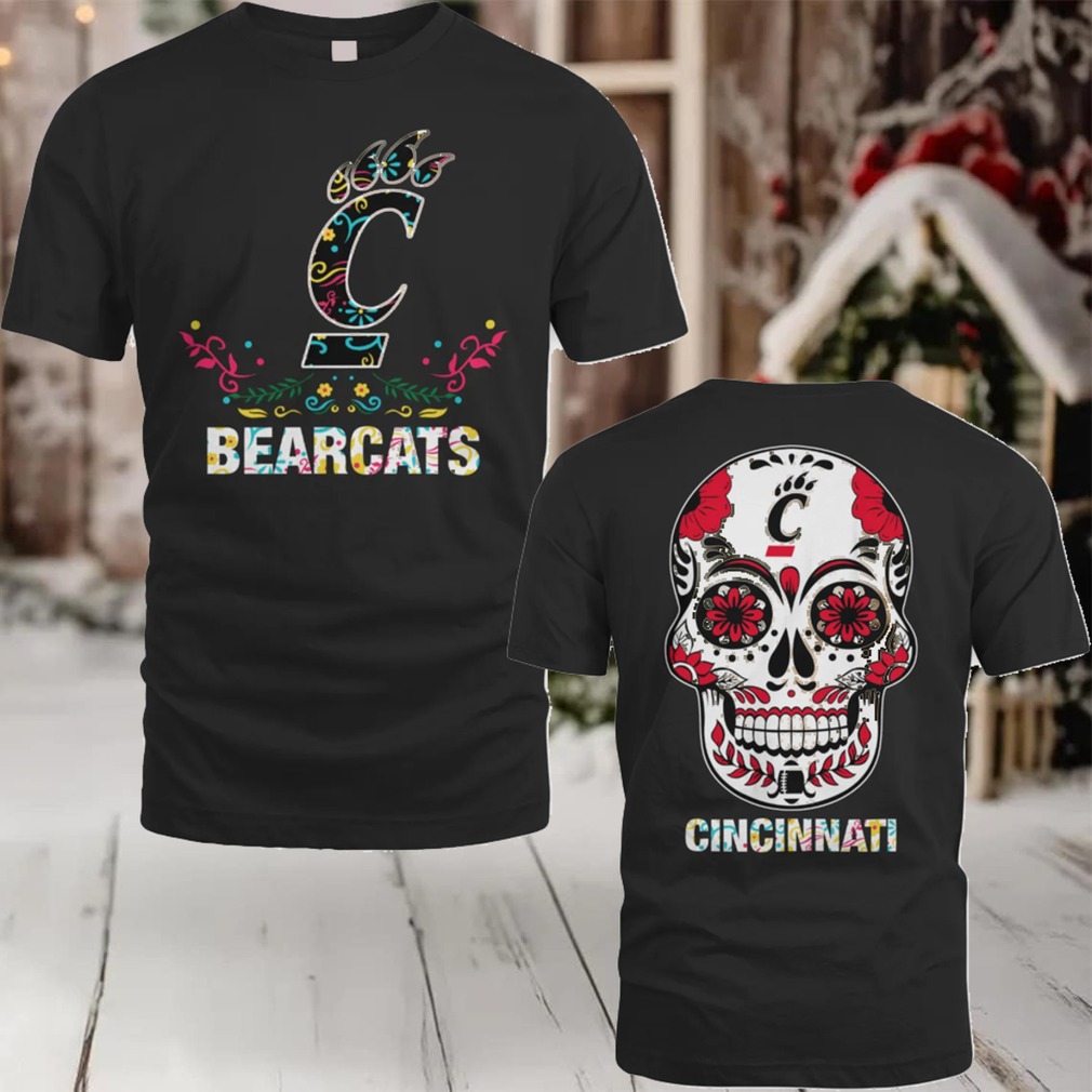 Cincinnati Bearcats Dia De Los Muertos T Shirt College Football Fan Tee Cincinnati Bearcats Dia De Los Muertos T Shirt College Football Fan Tee