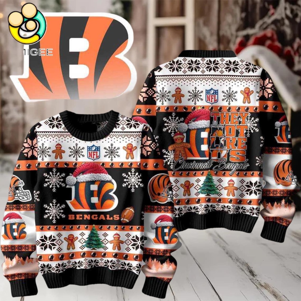 Cincinnati Bengals They Not Like Us Christmas Ugly Sweater Cincinnati Bengals They Not Like Us Christmas Ugly Sweater