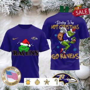 Baltimore Ravens NFL Grinch Dr. Seuss Stealing Wins Not Christmas Shirt
