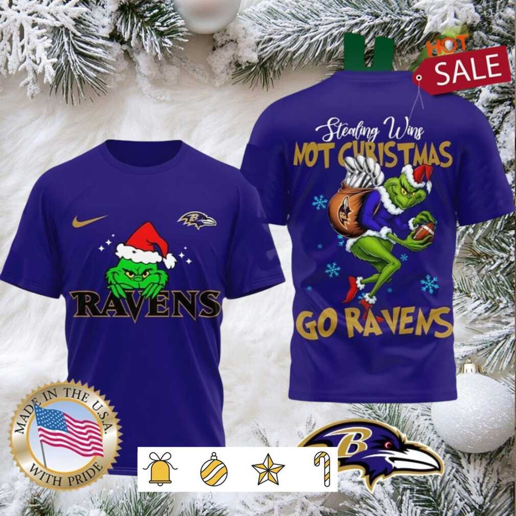 Baltimore Ravens NFL Grinch Dr. Seuss Stealing Wins Not Christmas Shirt