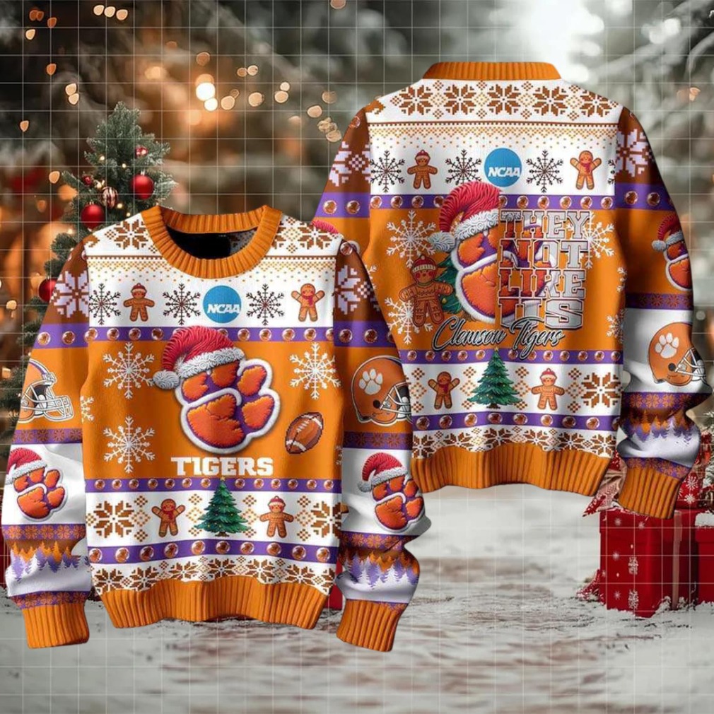 Clemson Tigers They Not Like Us Christmas Ugly Sweater Clemson Tigers They Not Like Us Christmas Ugly Sweater
