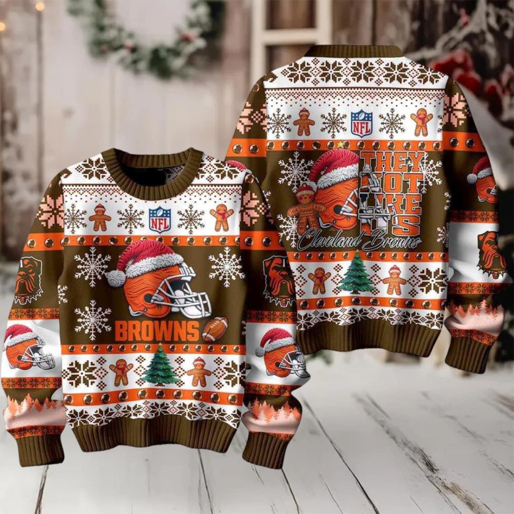 Cleveland Browns They Not Like Us Christmas Ugly Sweater Cleveland Browns They Not Like Us Christmas Ugly Sweater