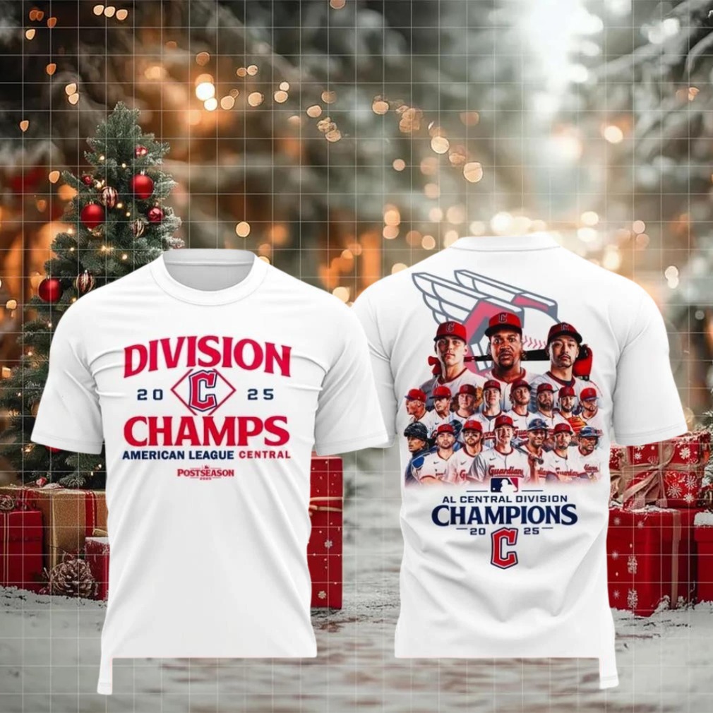Cleveland Guardians 2025 AL Central Division Champions Two Sided shirt Cleveland Guardians 2025 AL Central Division Champions Two Sided shirt