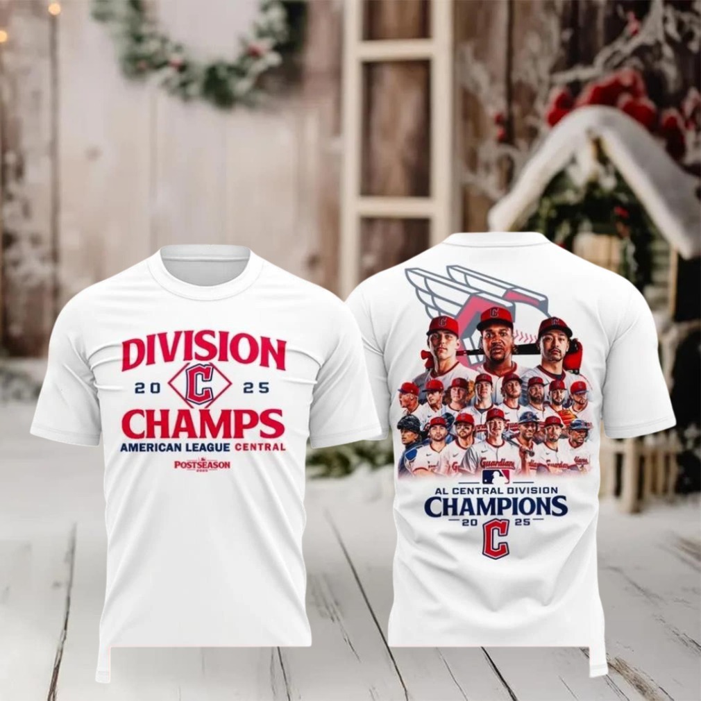 Cleveland Guardians 2025 AL Central Division Champions Two Sided shirt Cleveland Guardians 2025 AL Central Division Champions Two Sided shirt
