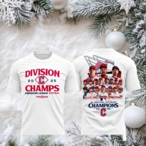 Cleveland Guardians 2025 AL Central Division Champions Two Sided shirt