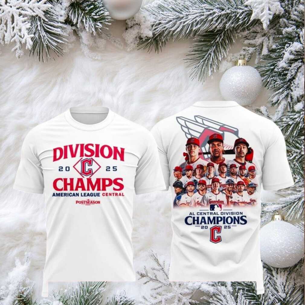 Cleveland Guardians 2025 AL Central Division Champions Two Sided shirt Cleveland Guardians 2025 AL Central Division Champions Two Sided shirt