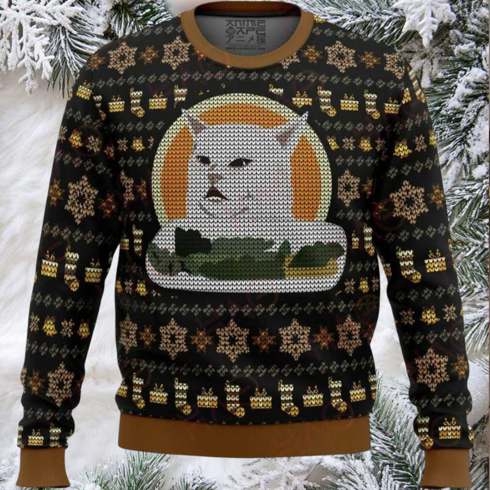 Cozy Cat Meme Ugly Christmas Sweater