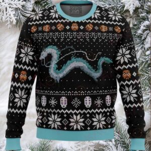 Cozy Dragon Knit Sweater – Festive Winter Style By Haotees – Perfect Holiday Gift!