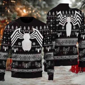 Cozy Spider Inspired Ugly Christmas Sweater – Festive Holiday Knitwear For Fans!