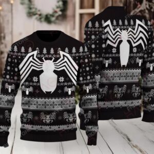 Cozy Spider Inspired Ugly Christmas Sweater – Festive Holiday Knitwear For Fans!