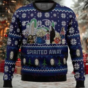 Cozy Spirited Away Christmas Sweater – Festive Anime Knit For Holiday Cheer