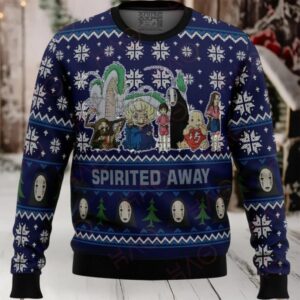 Cozy Spirited Away Christmas Sweater – Festive Anime Knit For Holiday Cheer