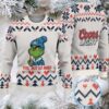 Beige & Green Snowflake Pattern “Busch Light Grinch Hand” Ugly Christmas Sweater Beige & Green Snowflake Pattern “Busch Light Grinch Hand” Ugly Christmas Sweater